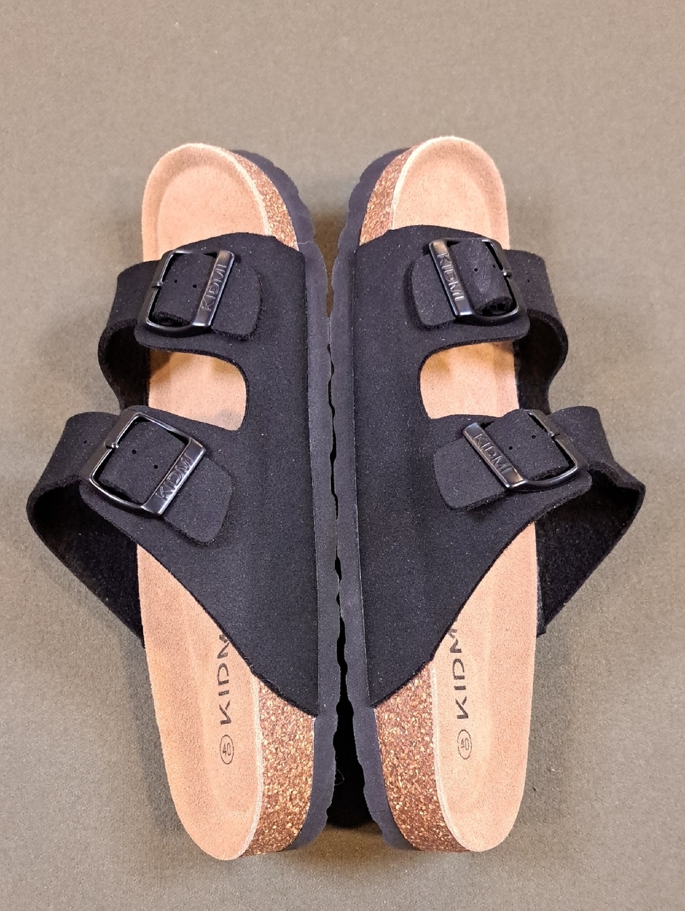 KIDMI Cork Footbed Slide Sandals - Color: Black - Size: EU 40 (US Women 9) - Picture 8 of 10